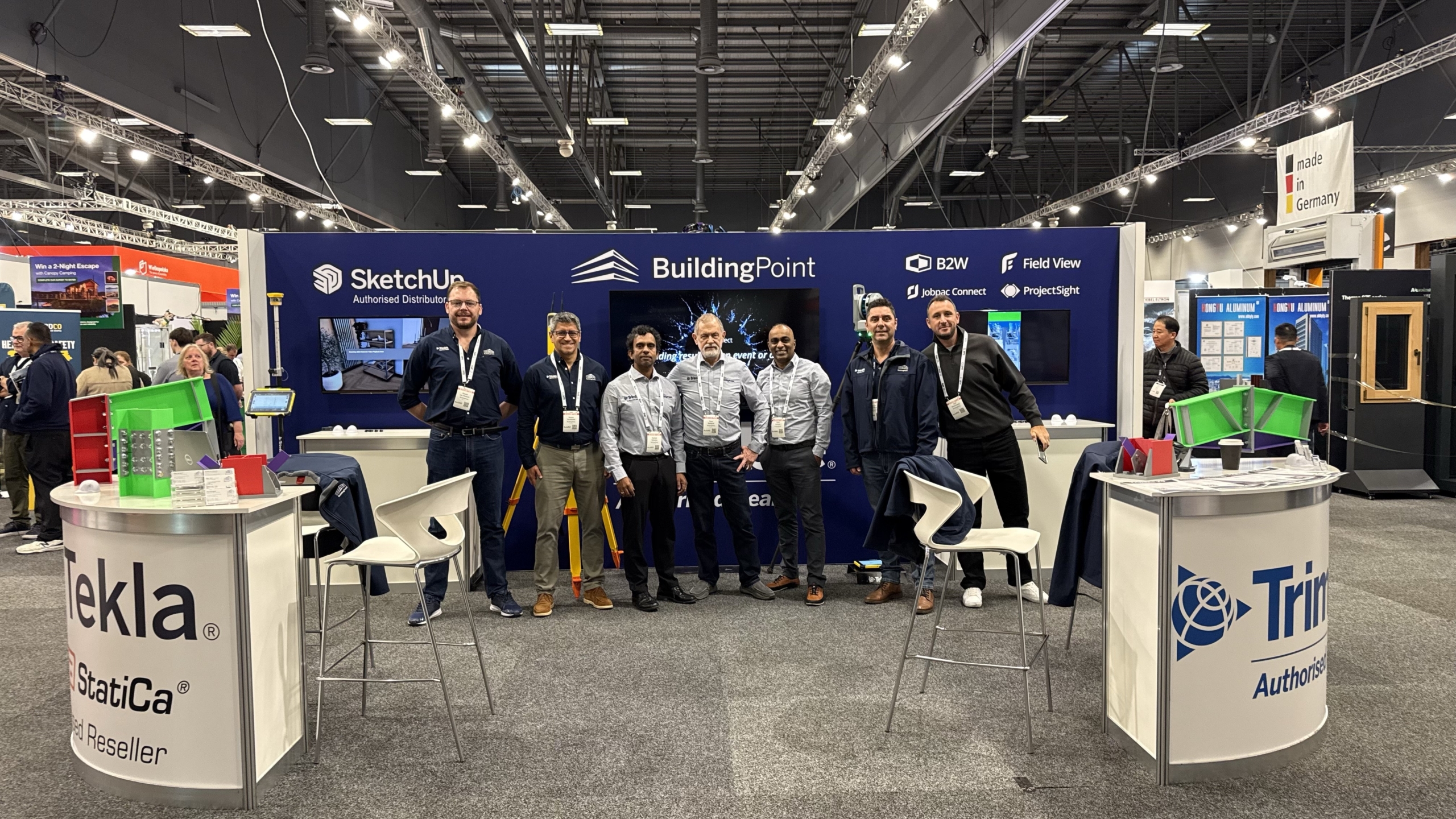 BuildingPoint New Zealand team at the SketchUp and BuildingPoint stand at BuildNZ