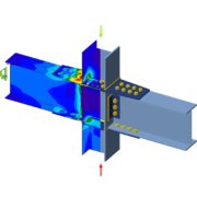 Beam to column flange-bolted frame connections
